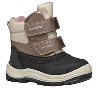Geox Boy's FLANFIL Girl B ABX Snow Boot, Black/DK Beige, 10 UK Child