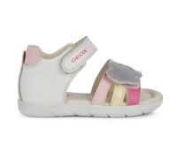 Geox Boys Girls B Alul Girl A Sandals, White multi-coloured, 24 EU