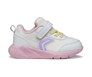 Geox Boys Girls B Sprintye Girl D Trainers, White/Pink, 25 EU