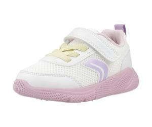 Geox Boys Girls B Sprintye Girl D Trainers, White/Pink, 27 EU