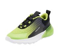 Geox Boys J Activart Illuminus Sneaker, Black Lime, 4.5 UK