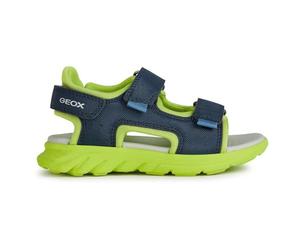 Geox Boys' J Airadyum BoSandal Sandal, Navy lime, 36 EU