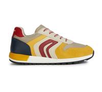 Geox Boy's J Albums B Sneaker, Beige/Yellow, 13 UK