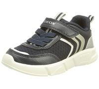 Geox Boy's J Aril Boy Sneakers, Navy Silver, 12.5 UK
