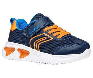 Geox Boys' J Assister Boy C Trainers, Navy Orange, 8.5 UK
