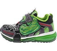 Geox Boys' J Bayonyc Boy Trainers, Black Green, 2.5 UK
