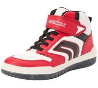 Geox Boy's J Buzzerlight Boy a Sneaker, Red White, 4.5 UK