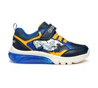 Geox Boys J Ciberdron Boy Sneaker, Navy Yellow, 11 UK