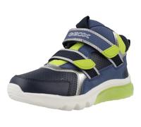 Geox Boys' J Ciberdron Boy Trainers, Navy Lime, 12.5 UK