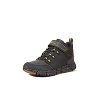Geox Unisex Kids J Flexyper Boy Abx Ankle Boots, Black Dk Yellow, 7 UK