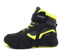 Geox J Flexyper Boy B ABX Ankle Boot, Black Lime, 9 UK