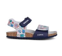 Geox J Ghita Boy E Sandal, Navy Multi-Coloured, 1 UK