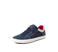 Geox Boy's J Gisli Boy Sneakers, Navy Red, 7 UK Child