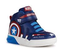 Geox J GRAYJAY BOY Sneaker, Navy red, 3 UK