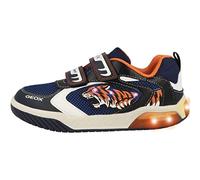 Geox Boys' J Inek Boy Trainers, Navy Orange, 9 UK