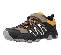 Geox Boys' J Magnetar Boy B ABX Trainers, Brown Dk Yellow A, 10 UK