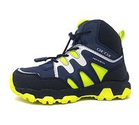 Geox Boys' J Magnetar Boy B ABX Trainers, Navy Lime B, 10 UK