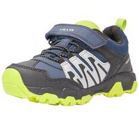 Geox Boys' J Magnetar Boy B ABX Trainers, Navy Lime C, 7 UK