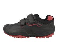 Geox Boys J New Savage Boy Shoes, Black Red, 7 UK
