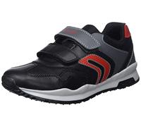 Geox Boys' J Pavel A Trainers, Black Red, 7 Child UK
