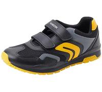 Geox Boys' J Pavel A Trainers, Black Yellow, 2.5 UK