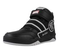 Geox J Perth Boy D Sneaker, Black Silver, 2.5 UK