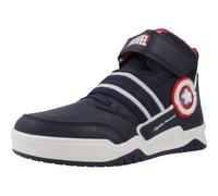 Geox J Perth Boy D Sneaker, Navy red, 3 UK