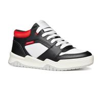 Geox Boys J Perth Boy Sneaker, Black Red, 3.5 UK