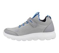 Geox Boy's J Spherica Sneaker, Grey Lt Blue, 13 UK
