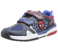 Geox Boys' J Tuono Boy Trainers, Navy red, 8.5 UK