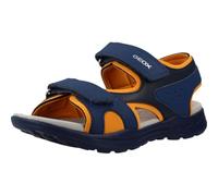Geox J VANIETT BOY C Sandal, Navy/Orange, 1 UK
