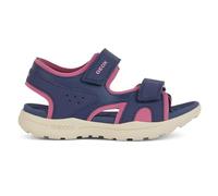 Geox Boy's J Vaniett Girl A Sandal, Navy Fuchsia, 7 UK Child