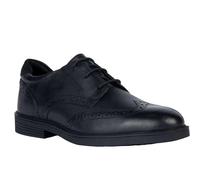 (2.5 UK, Black) Geox Boys J Zheeno B Leather School Shoes