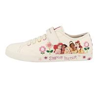 Geox Boy's Jr Ciak Girl Sneaker, Lt Ivory, 7 UK Child