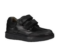 (4 UK, Black) Geox Boys Leather Riddock Touch Fastening Shoe