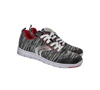 Geox Boys "Xunday" Grey Pattern Lace Up Trainers With Red Trim