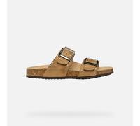 Geox Women's D BRIONIA R I Flat Sandal, Nude, 7.5 UK