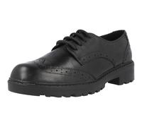 Geox Casey Black Leather Shoes Lace-Up Comfortable Breathable Women's Footwear