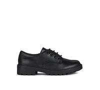 Geox Casey Smooth Leather Lace Up School Shoe, Black, Size 10 Younger Black