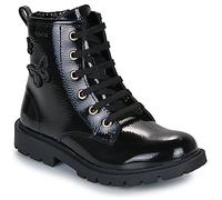 Shiny leather ankle boots for girls Geox Shaylax Black 29