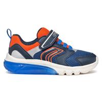 Geox Kids' Ciberdron Trainers, Navy/Orange