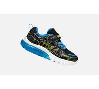 Geox Ciberdron Boys Spiderman Trainers In Black/Lime - Size UK 1 - New Boxed