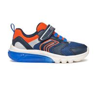 Geox Ciberdron Boys Trainers Sporty Casual Comfort Kids Light Up Sneakers Navy