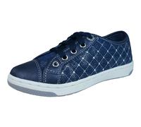 Geox Creamy Girls Trainers in Canvas - Navy Blue