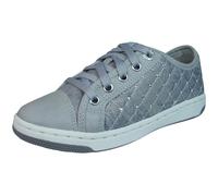 Geox Creamy Girls Trainers/Shoes - Silver Grey Canvas, Comfortable & Stylish