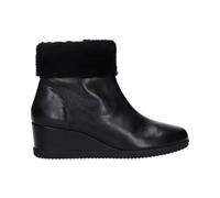 Geox D Anylla Wedge G Womens Leather Shoes Black 41