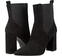 GEOX D BIGLIANA 90A SIZE 5 38 / 5.5 38.5 BLACK REAL SUEDE HIGH HEEL ANKLE BOOTS