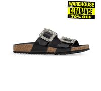Geox D Brionia R Womens Sandals Glam Slip On Leather Summer Beach Sandals Black