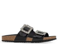 Geox Women's D BRIONIA R A Flat Sandal, Black, 7 UK