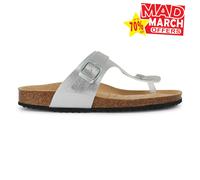 Geox D Brionia Metal Synthetic Polyurethane Women's Silver Sandals